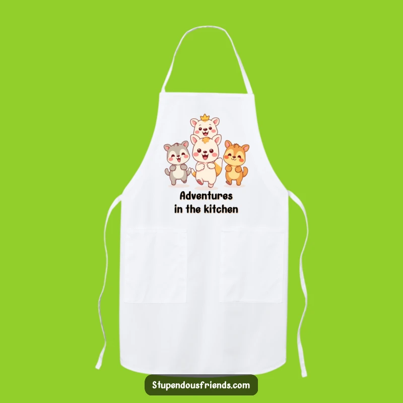 Funny Kawaii Adventure Leader Apron: Durable Kitchen Wear for Hilarious Culinary Expeditions Gift