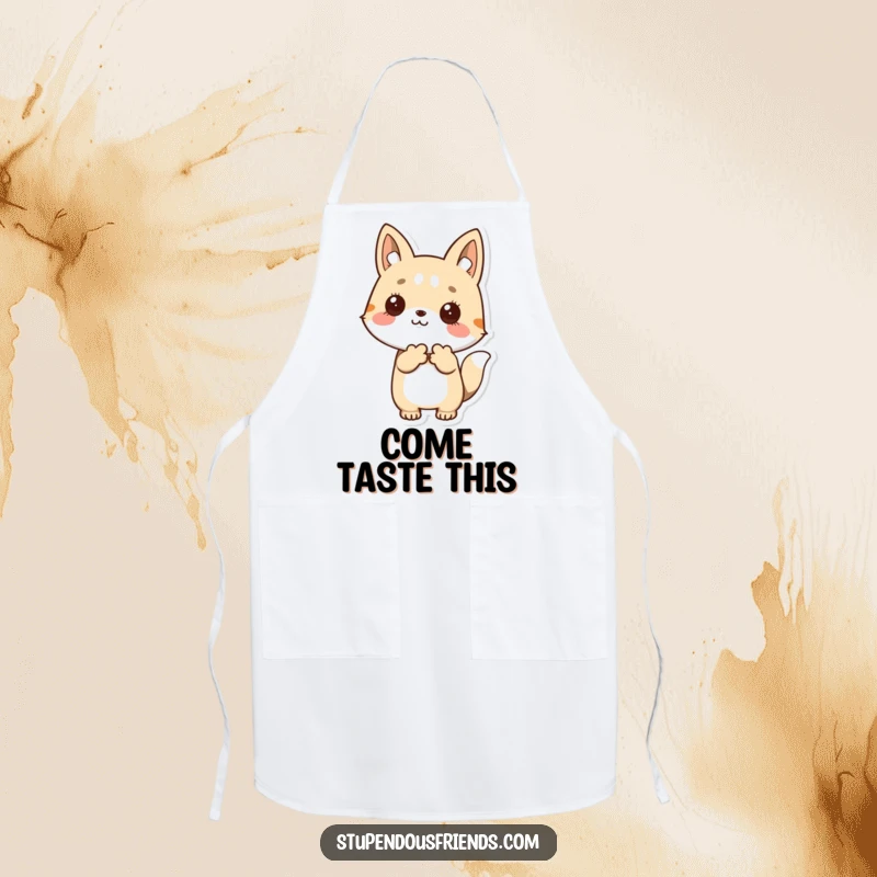 Funny Apron: An animal extending a welcoming paw, adding warmth and cheer to the kitchen, a fantastic funny gift.
