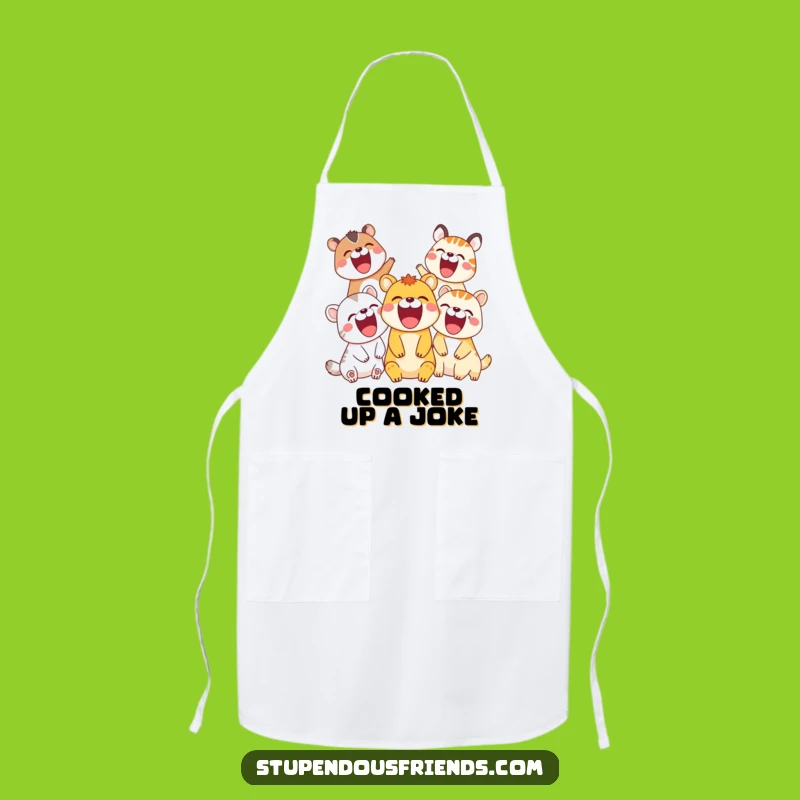 Funny Laughing Animals Kitchen Apron: Cook with Giggles, Great Funny Gift