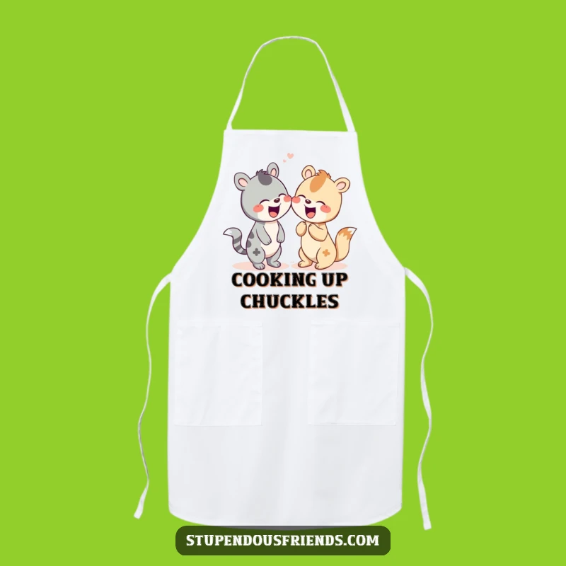 Funny Animal Giggle Apron: Laughter Design, Kitchen Funny Gift