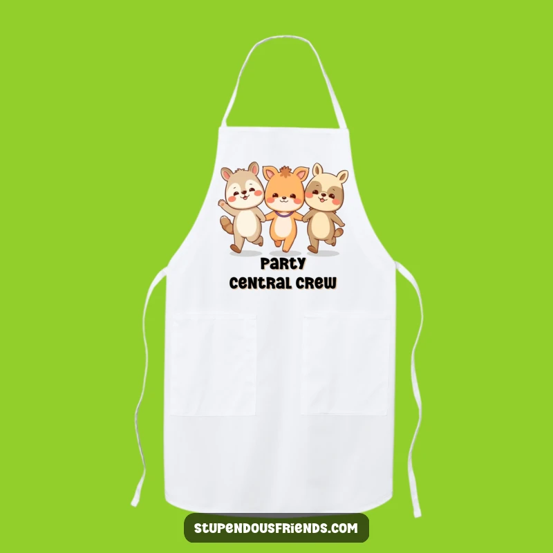 Funny Animal Friends Skipping Apron: Cook Up Laughs in the Kitchen