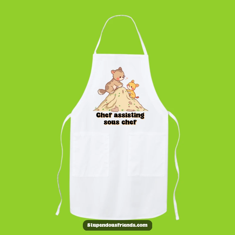 Funny Helping Animal Hill Apron - Cook with Compassion and Comedy