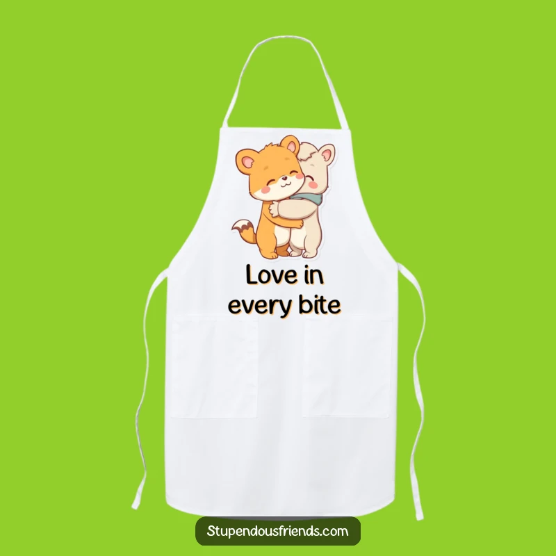 Funny Hugging Animals Apron - Spread Warmth, Perfect Gift for Kind Cooks