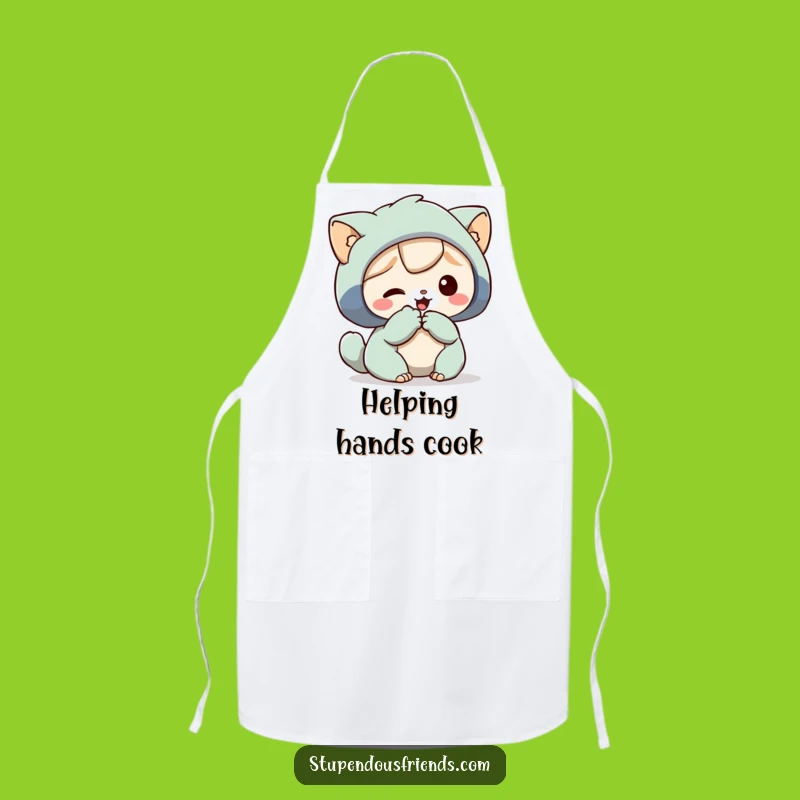 Funny Helping Paw Apron: Kitchen Support's Funny Gift