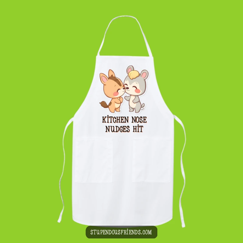 Funny Animal Nose Nudge Apron - Kitchen Friend Fun Gift