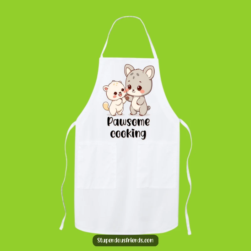 Funny Friendly Paw Animal Apron - Cook with a Helping Hand