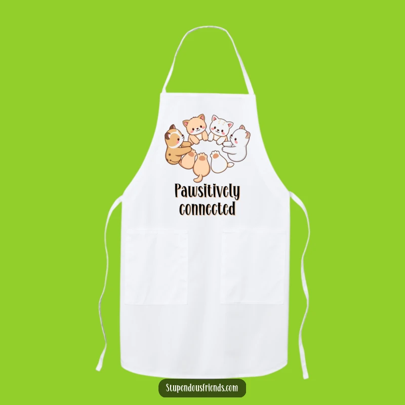 Funny Animal Friends Circle Apron: Unity in the Kitchen with Adorable Pals
