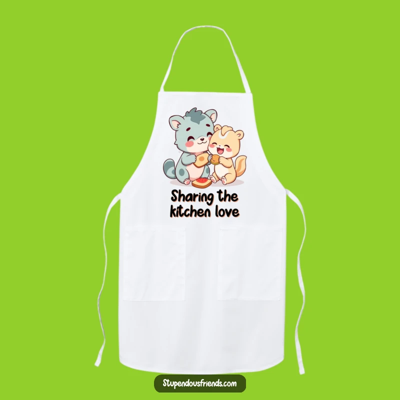 Funny Sharing Animal Friends Apron: Cook with Generosity & Humor