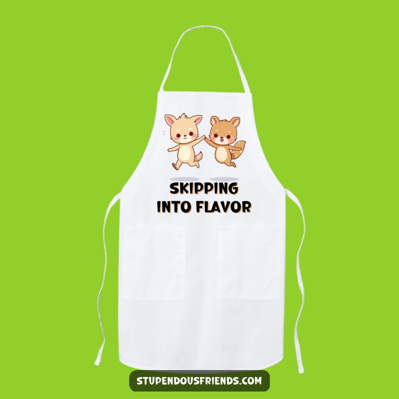 Funny Animal Friends Skipping Apron: Cook Up Some Laughs with This Hilarious Gift!