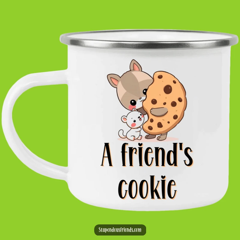 Funny Sharing Cookie Camping Mug - Share Treats on Adventures