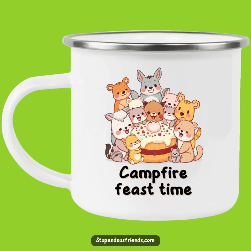 Funny Sharing Camping Mug: Feast Outdoors! Hilarious Group Gear.