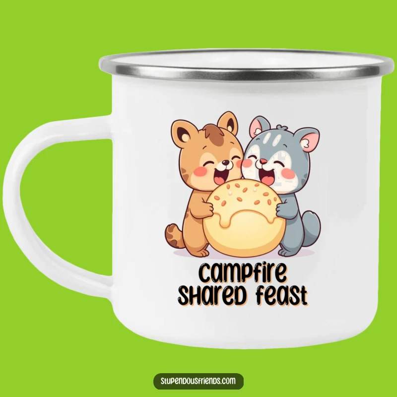 Funny Animal Treat Sharing Camping Mug - Outdoor Friends Food Gift