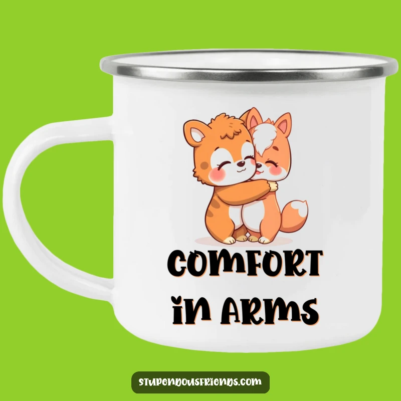 Funny Adventure Mug: Hugging Friends - Perfect Funny Gift for Campers