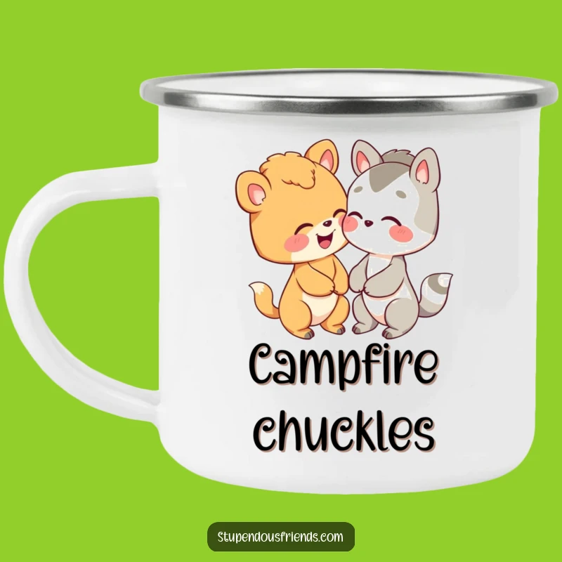 Durable Funny Giggling Animals Enamel Mug - Sip and Giggle Outdoors