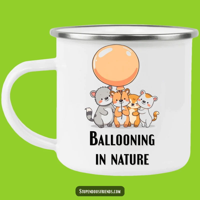 Funny Animal Balloon Camping Mug: Outdoor Shared Joy