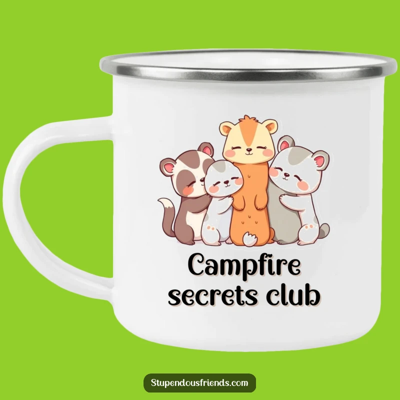 Funny Animal Secret Club Camping Mug - Outdoor Friends Giggles Gift