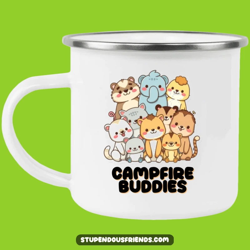 Funny Diverse Animal Hug Camping Mug - Outdoor Unity Gift