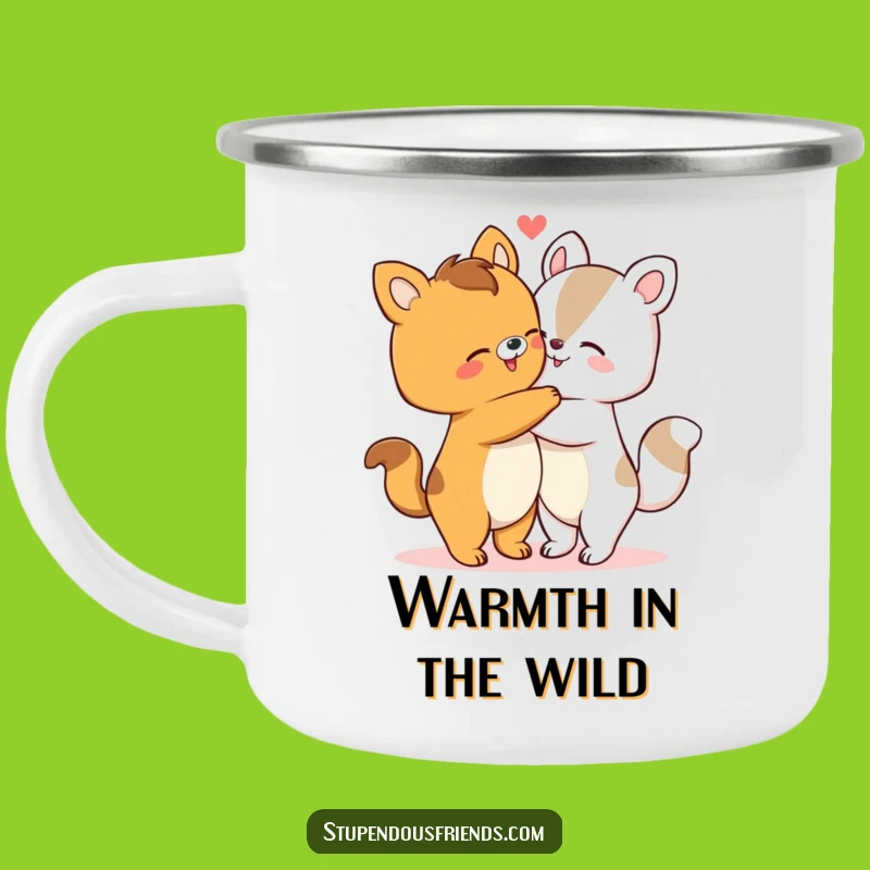 Funny Hugging Animals Camping Mug - Warm Campfire Hugs, Perfect Gift