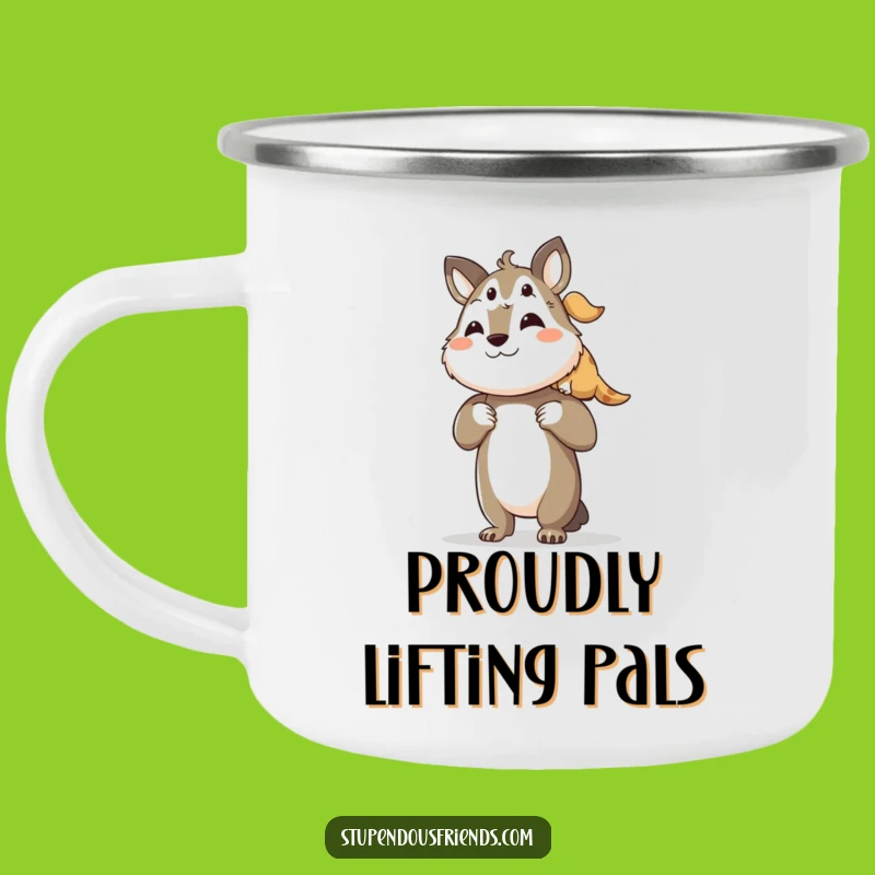 Funny Adventure Mug: Friends Lifting - Perfect Funny Gift for Campers