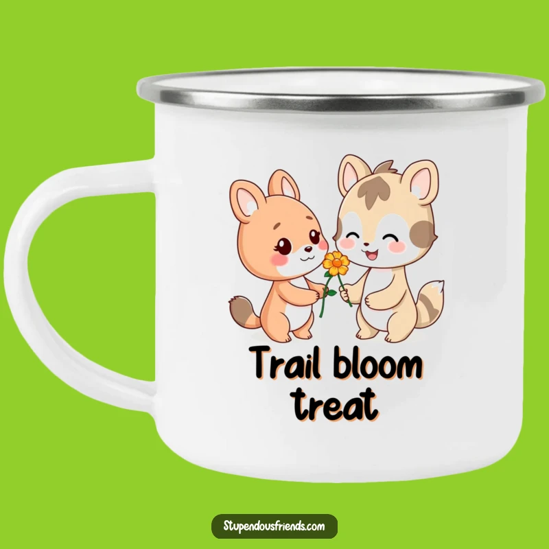 Funny Flower Offering Camping Mug - Share Nature's Gifts with Cheer