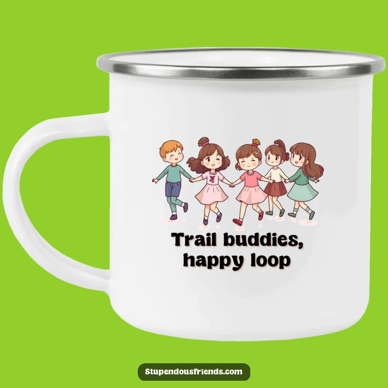 Funny Friends Camp Mug: Skip into Adventure with Your Crew