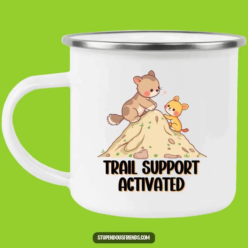 Funny Helping Animal Hill Camping Mug - Adventures Fueled by Friendship
