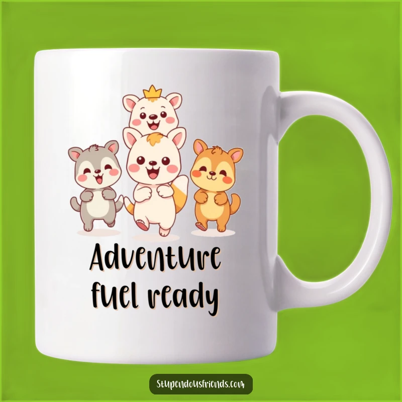 Funny Kawaii Adventure Leader Mug: Cute Animal Inspiring Fun Journey, Perfect Funny Gift