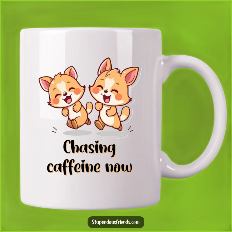 Funny Chase Animals Playful Duo Mug - Fun Morning Start Gift