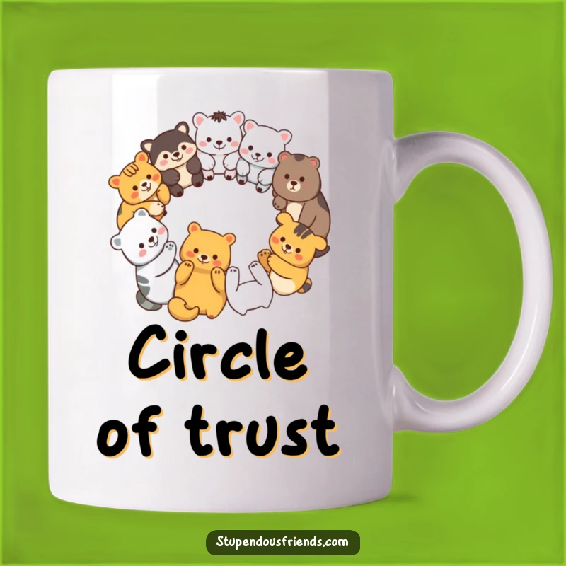 Funny Unity Mug: Diverse Animals in Circle - Perfect Funny Gift