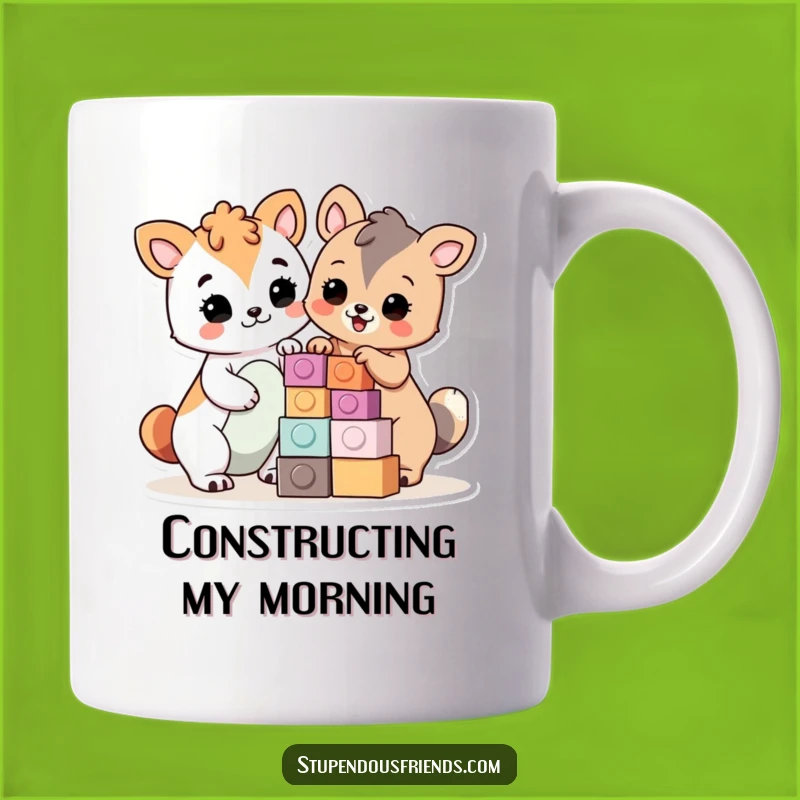 Funny Proud Builders Mug: Animals Constructing Fun, Perfect Creative Gift