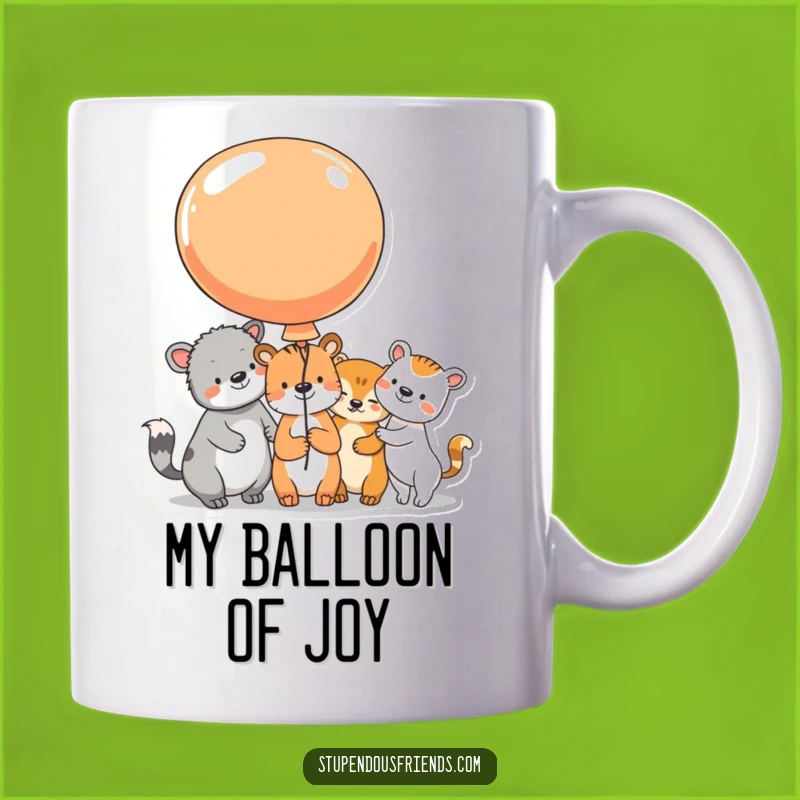 Funny Animal Balloon Joy Mug: Shared Happiness Gift