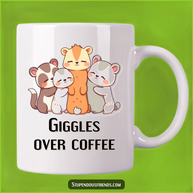 Funny Animal Secret Club Mug - Friends Giggling Cozy Gathering Gift