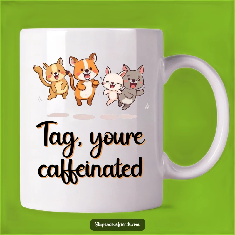 Funny Animal Tag Mug: A Hilarious Gift for Energetic Souls