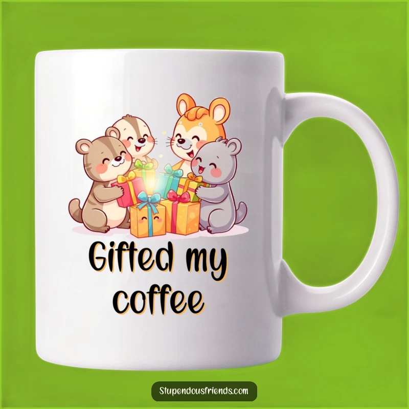 Funny Gift Exchange Friends Mug: Hilarious Animal Scene, Perfect Present!