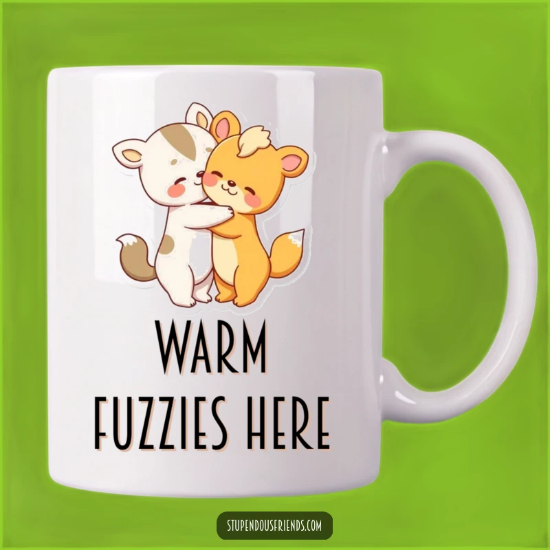 Funny Hugging Animals Mug: Sweet Embrace Design, Heartwarming Funny Gift
