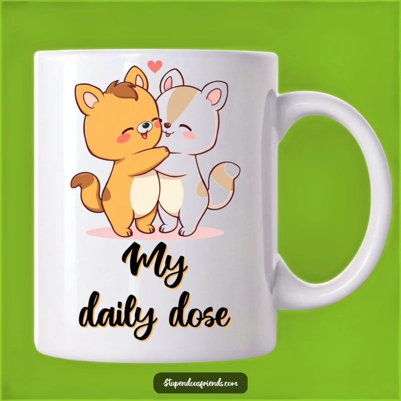 Funny Hugging Animals Mug - Sweet Embrace, Perfect Gift for Loved Ones