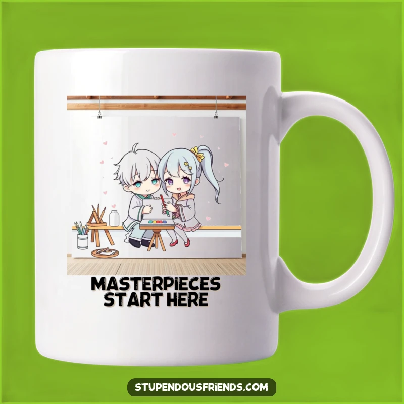 Funny Art Buddies Mug: Two Characters Creating Funny Art Together, The Perfect Creative Gift