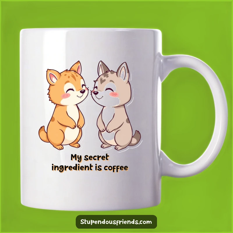 Funny Secret Sharing Animals Mug: Uncover Laughter with a Wink