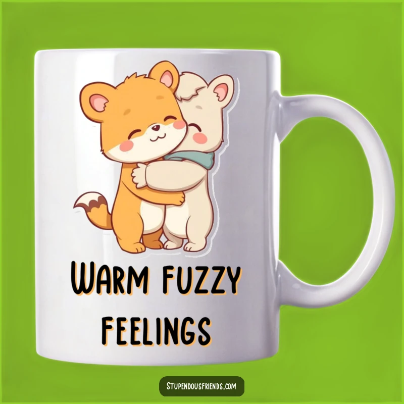 Funny Hugging Animals Mug - Warm Comfort, Perfect Gift for Friends & Lovers