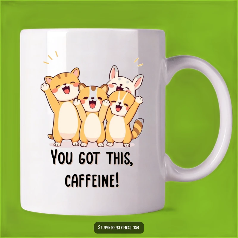 Funny Cheering Animals Mug: Celebrate Victories with Humorous Companions