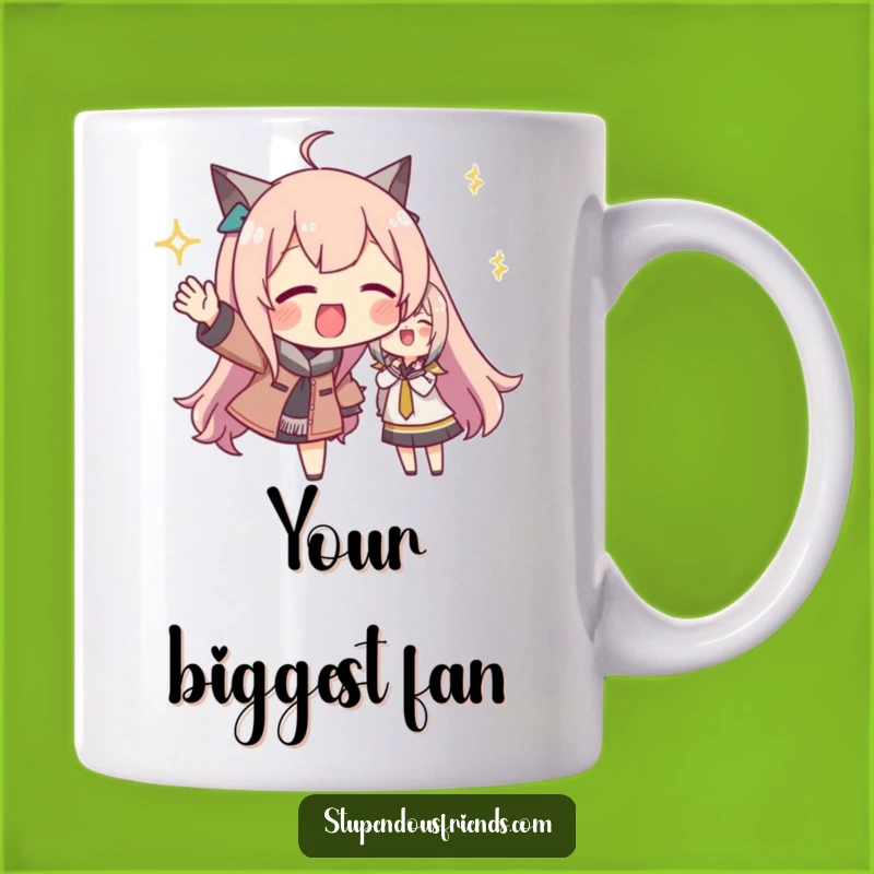 Funny Cheerleader Friend Mug: Character Cheers Enthusiastically, Perfect Encouragement Gift