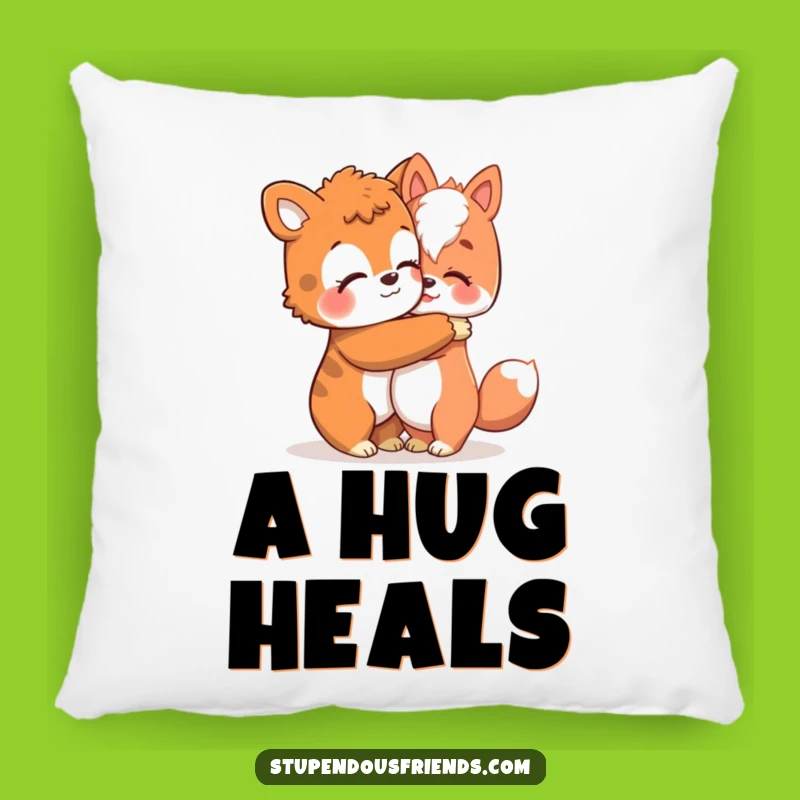 Funny Comfort Pillow: Hugging Friends - Adorable Funny Gift