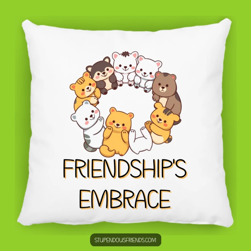 Funny Comfort Pillow: Animal Unity Circle - Adorable Funny Gift