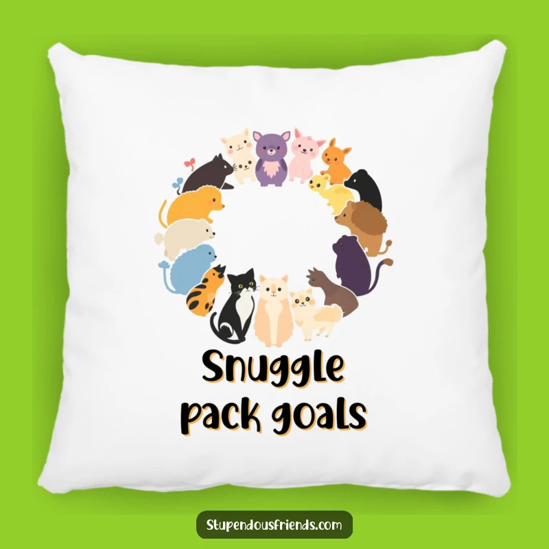 Funny Animal Circle Pillow: Cozy Wildlife's Funny Gift