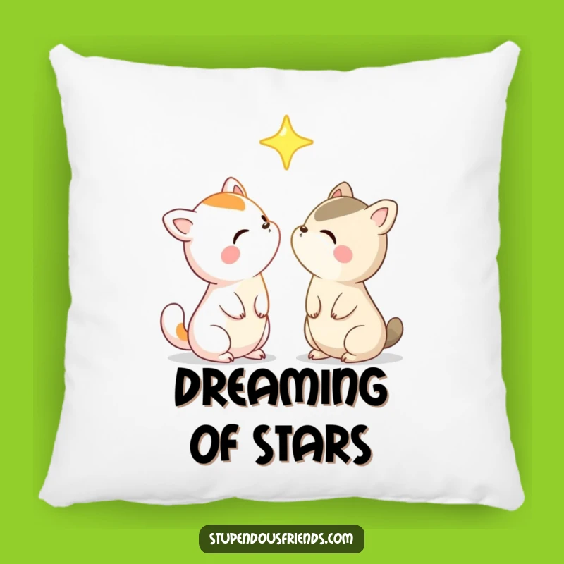 Funny Star Gazing Animal Friends Pillow: Dreamy Comfort & Humor