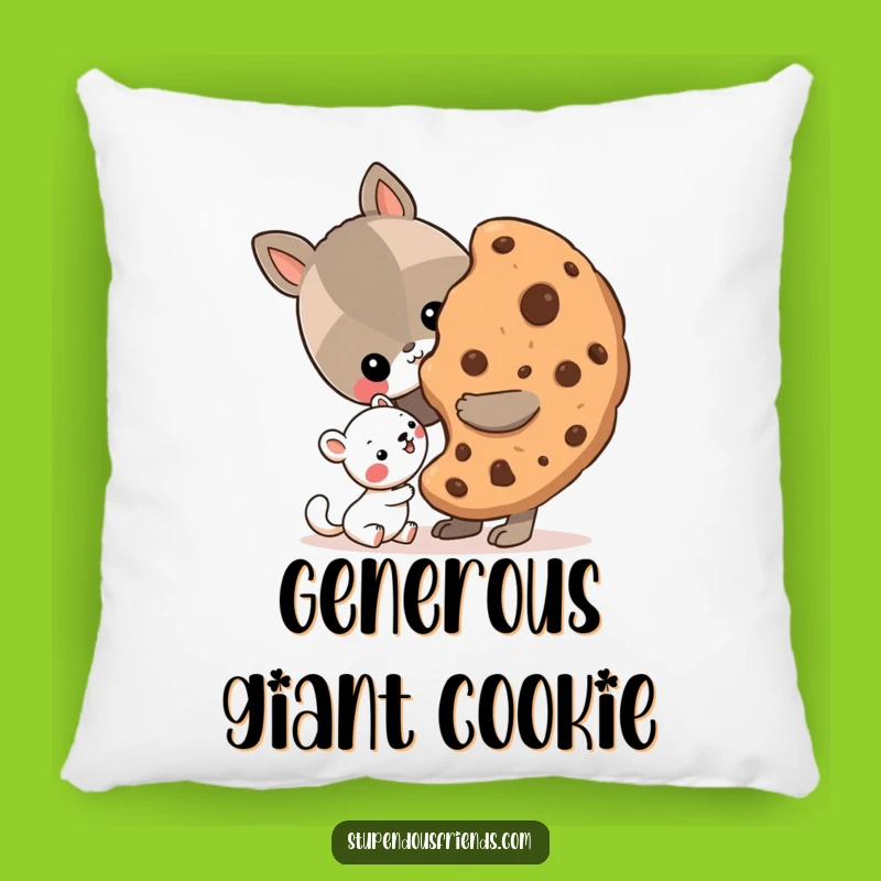 Funny Sharing Cookie Pillow - Soft Cushion for Kind Comfort