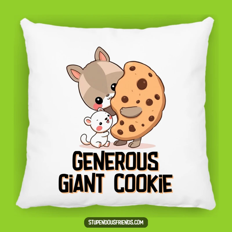 Funny Sharing Cookie Pillow - Soft Cushion for Kind Comfort