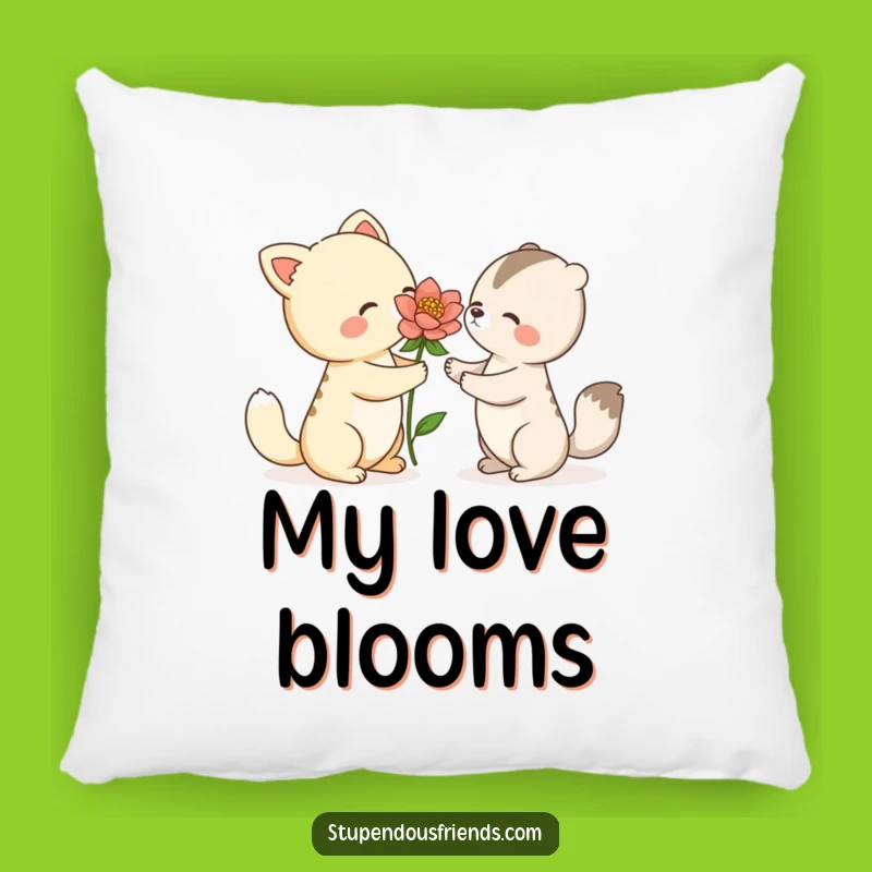 Funny Animal Flower Pillow: Plush Comfort with a Sweet Giving Design