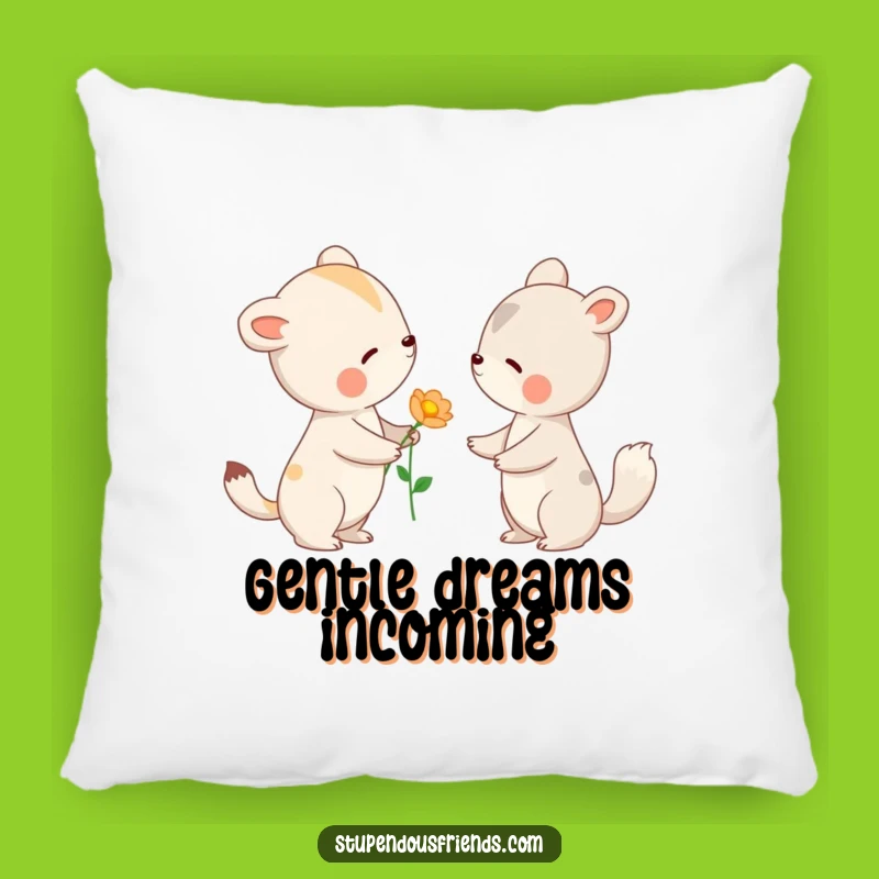 Soft Funny Animal Flower Offering Pillow - Cozy Kindness Accent