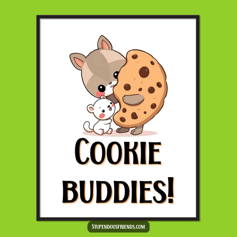 Funny Sharing Cookie Digital Art - Instant Warm Decor for Kind Homes